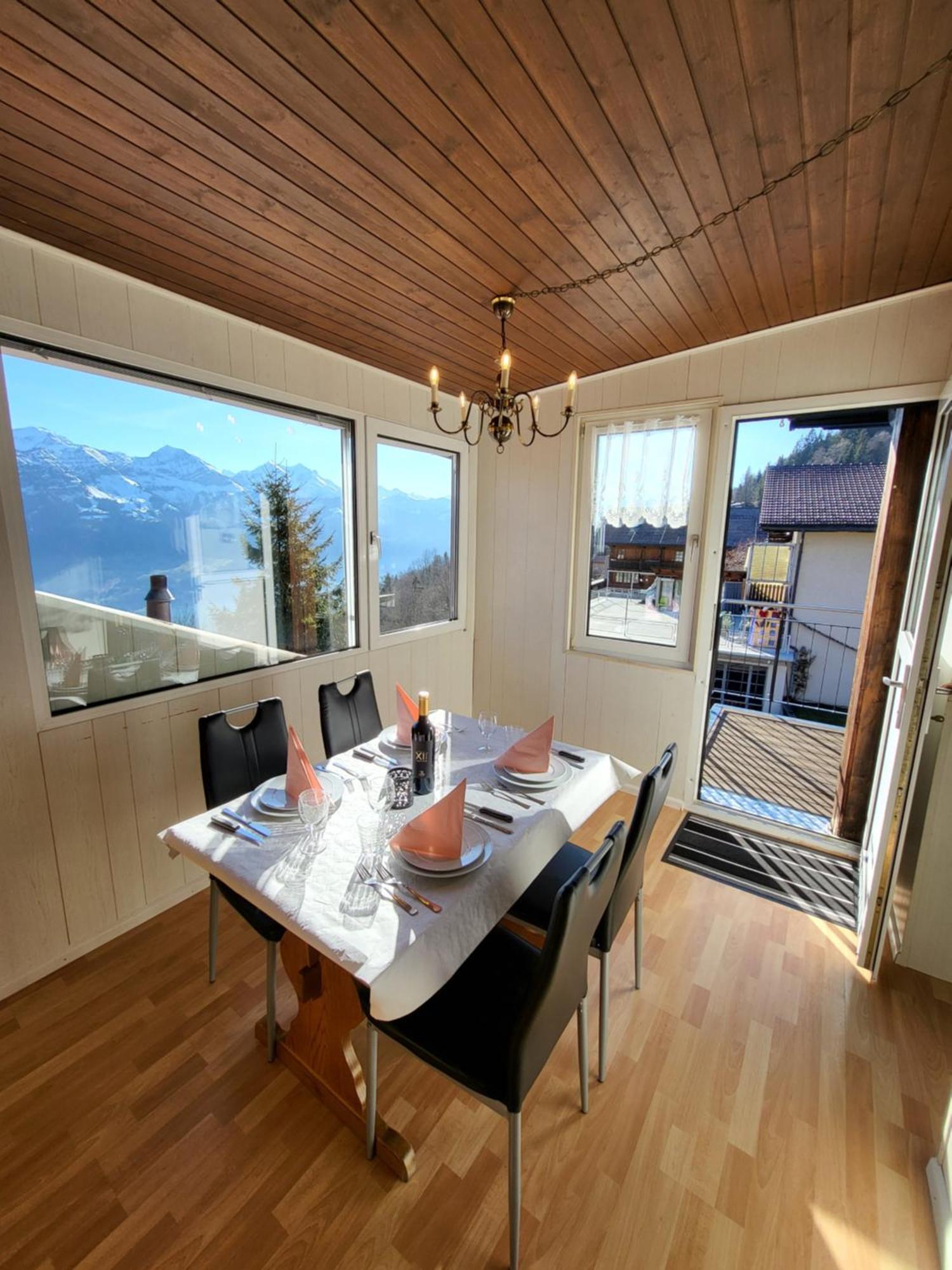 Chalet Lilo 4 Zimmer big View Beatenberg Eksteriør bilde